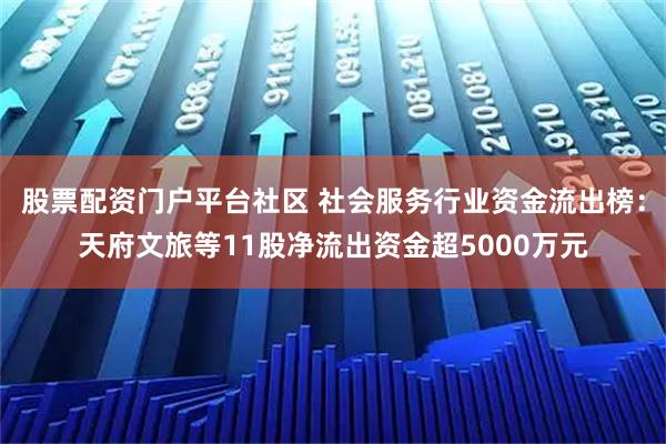 股票配资门户平台社区 社会服务行业资金流出榜：天府文旅等11股净流出资金超5000万元